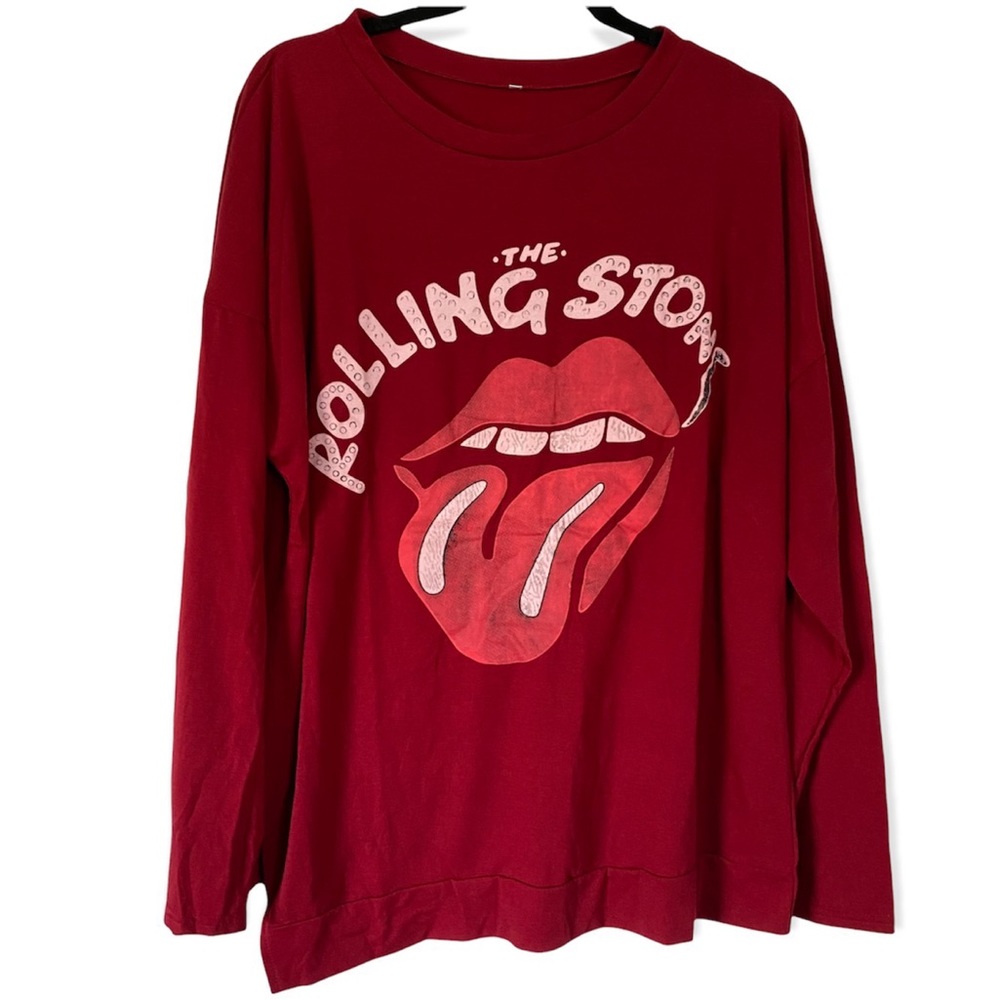 Rolling Stones Long-sleeved T-Shirt Top Plus Size XL